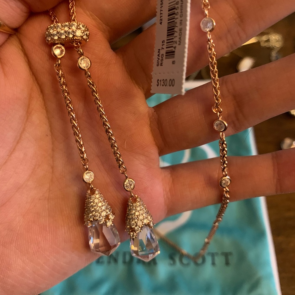 NWT Kendra Scott rose gold Sivan choker adjustable